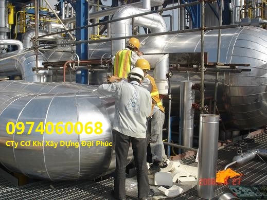 THI CÔNG BỌC BẢO ÔN CÁCH NHIỆT ĐƯỜNG ỐNG CN - BỒN- SILO TẠI BÌNH DƯƠNG, DỒNG NAI, BÌNH PHƯỚC